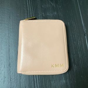Cuyana Small Wallet in Blush with Gold Hardware